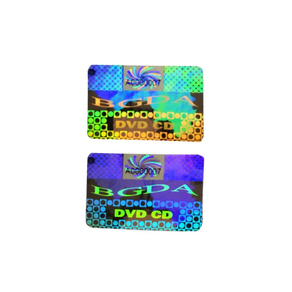 Holographic hologram hang tag sticker for clothing hang tag