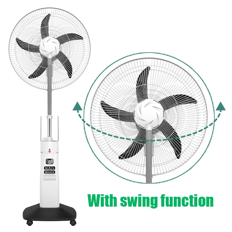 18 Inch AC/DC Emergency Mist Fan 4.5Ah With 9 Wind Speeds USB Remote Standing Rechargeable Stand Fan