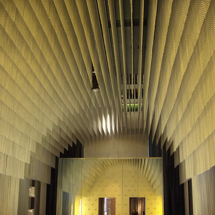 
Ceiling hanging metal curtain for home deco 