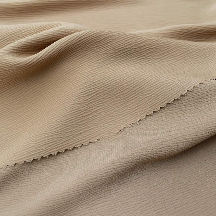 Premium tik tok black abaya fabric 100% polyester crepe fabric for Muslim abaya women dress