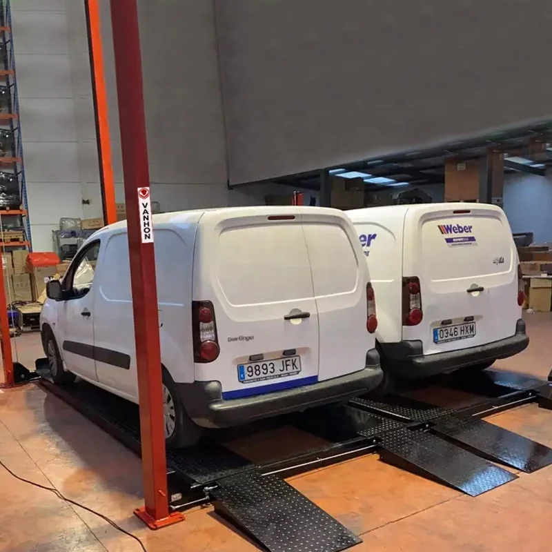 Hot sale double wide 4 post car parking lift 4 cars four post parking lift with CE