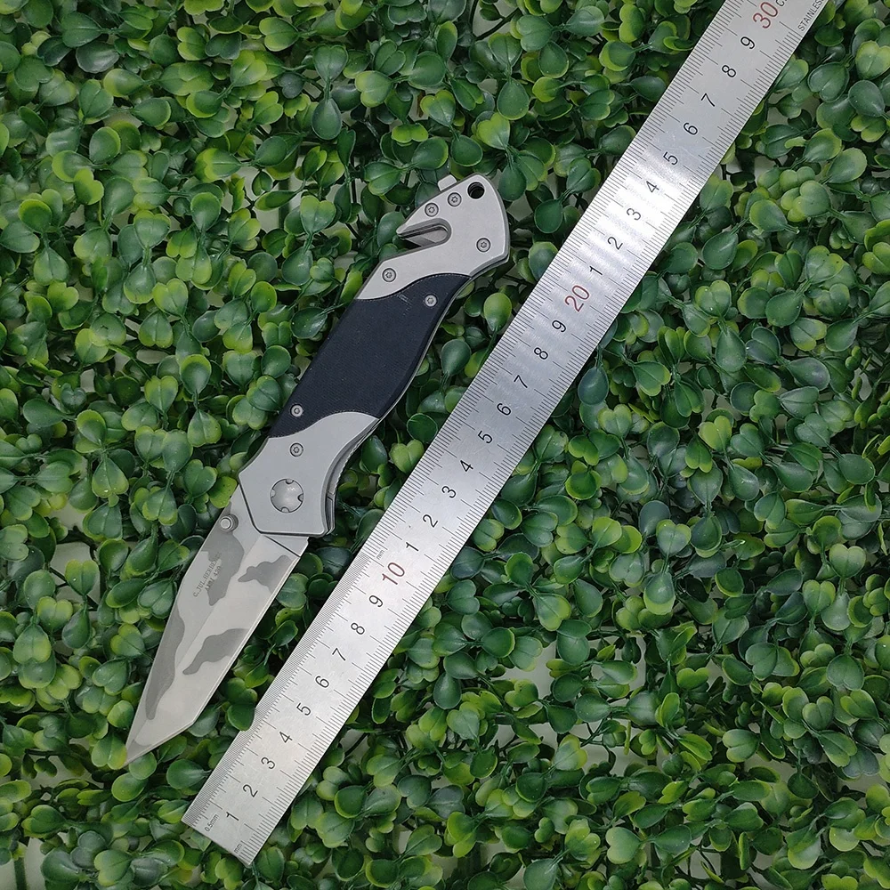 Wholesaler Multifunction Survival Jungle Emergency Folding Pocket Knife Outdoor Camping Knives with Clip Glass Breaker