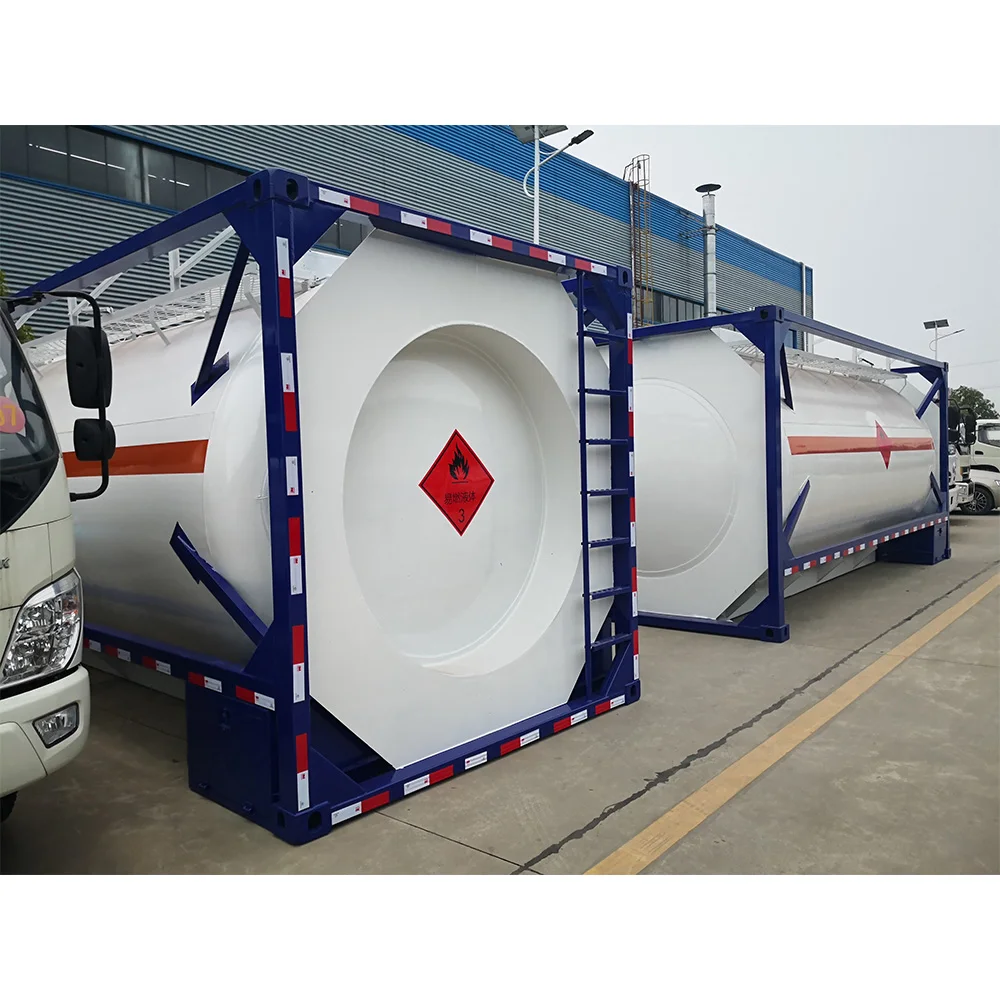 Высокое качество ISO 20ft 25CBM однослойный контейнер для хранения дизельного топлива и бензина из углеродистой стали
