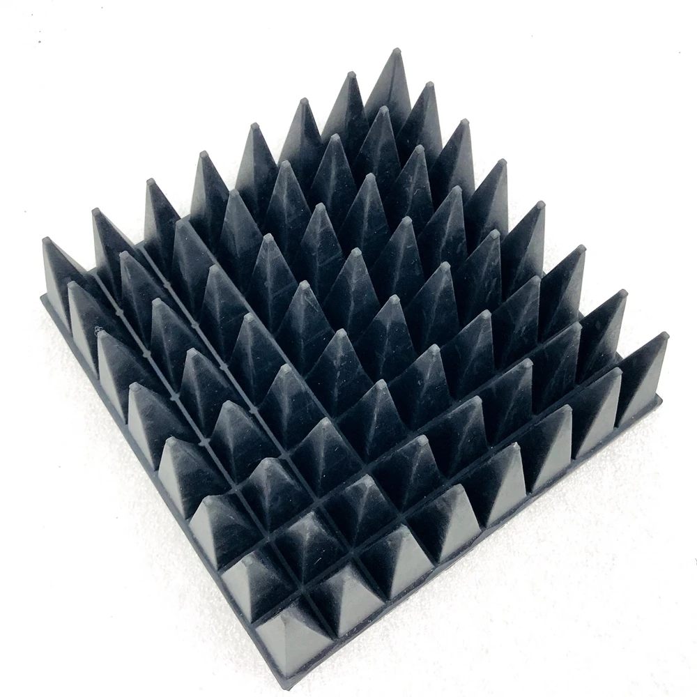 Anti-electromagnetic interference pyramid flexible absorbing material in vacuum and high and low temperature environment