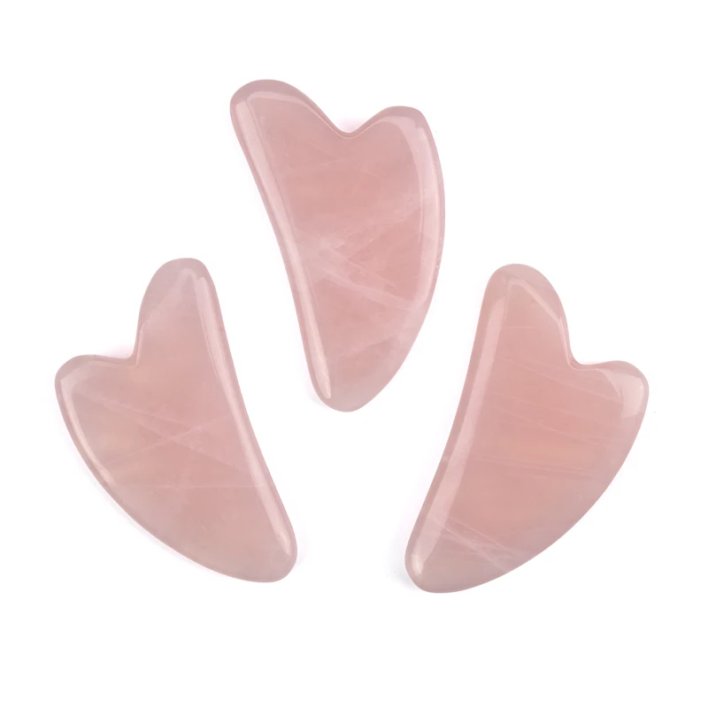 Rose Quartz gua sha A Level Massage Guasha Facial Tools Scraping Neck Head Body Massage & Relaxation, Heart Shape