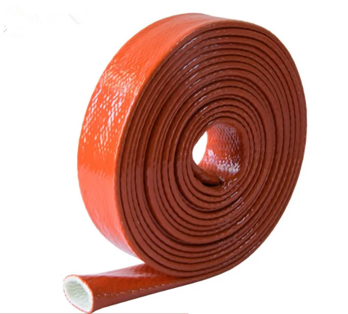 High Temperature Fire Retardant Casing Pipe protecting Cable Sleeve Thickening Insulation Silicone Fiberglass Tube