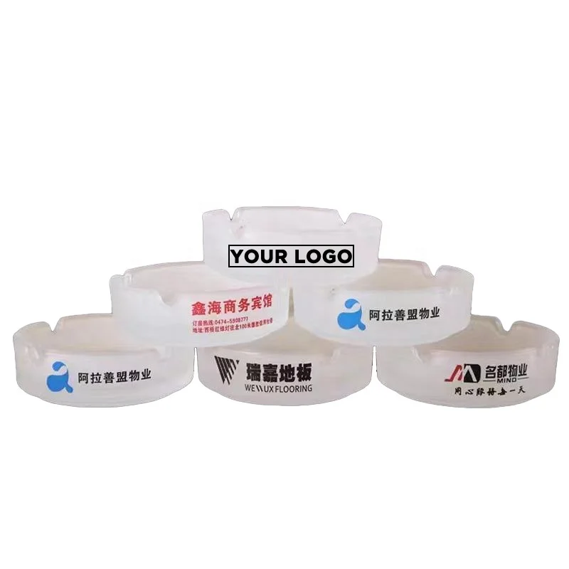 XD732 Personalized Customizable Logo Ceramic Ashtray Printing/Printed Design Custom Office /Home / Hotel Porcelain Round Ashtray