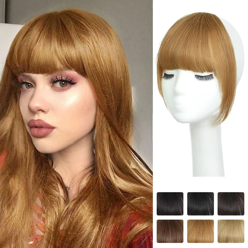 100% Real Human Bang Hair Piece Clip In Hair Extension Bang Women Natural Air Bangs Thick Clip