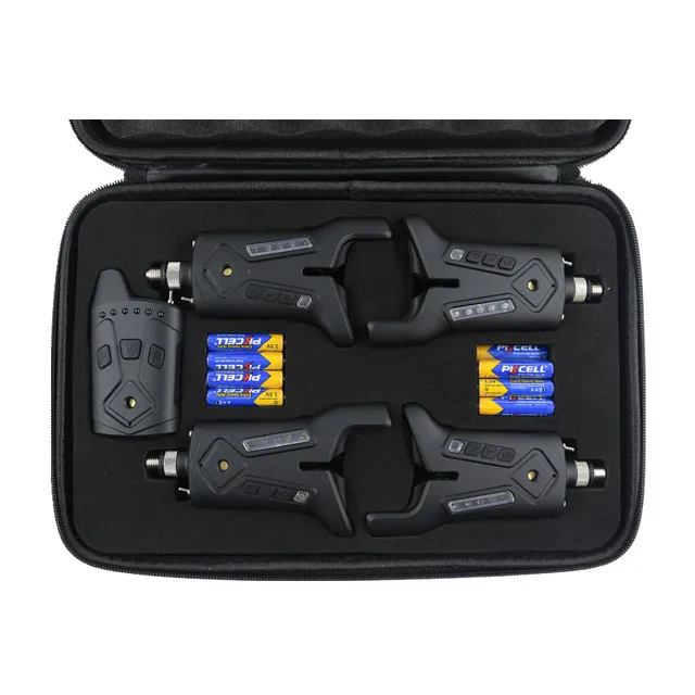 Беспроводной приемник Черный сигнализатор поклевки для подачи JZH-RF2198FD 4 + 1