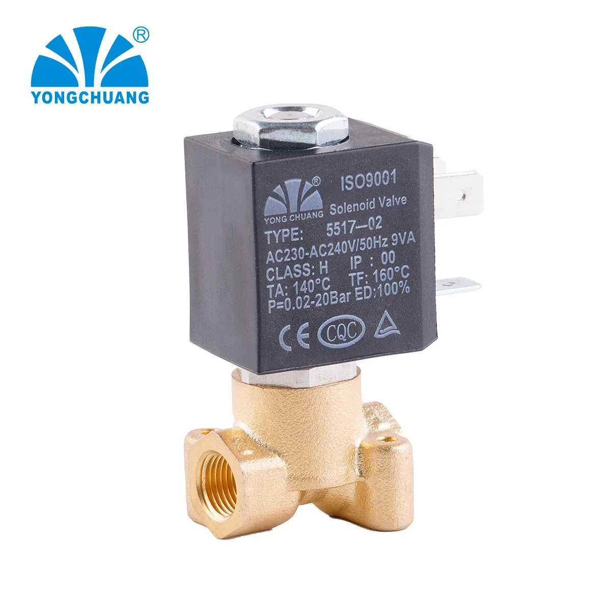 yongchuang 2 way ruby seal small compact coffee machine brass steam solenoid valve ac220v