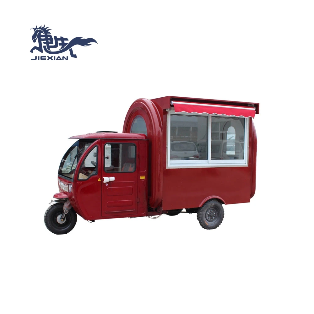 JX-FR220GH street fast food truck mobile fryer food cart electric tricycle with good price hot dog cart