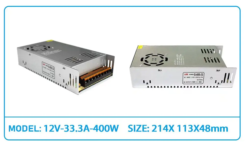 Ac-Dc Ip20 12 В 300 Вт Ультратонкий Тонкий светодиодный световой короб Smps импульсный источник питания