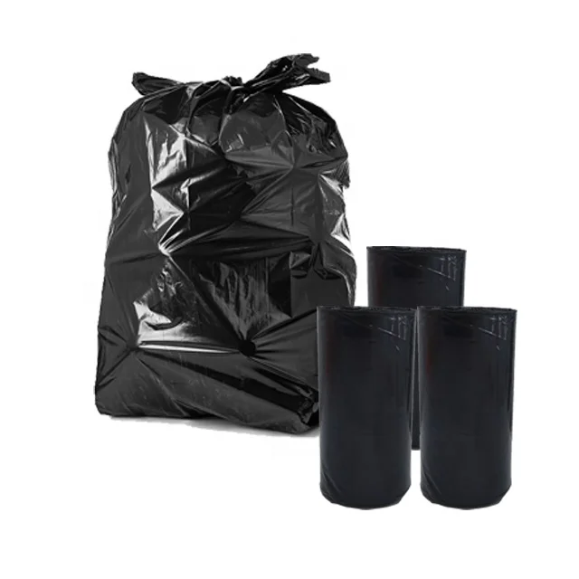 120 /240 L Manufacturer Industrial Biodegradable Eco-friendly Strong Trash Bag Plastic Black Disposal  Garbage Bag on Roll