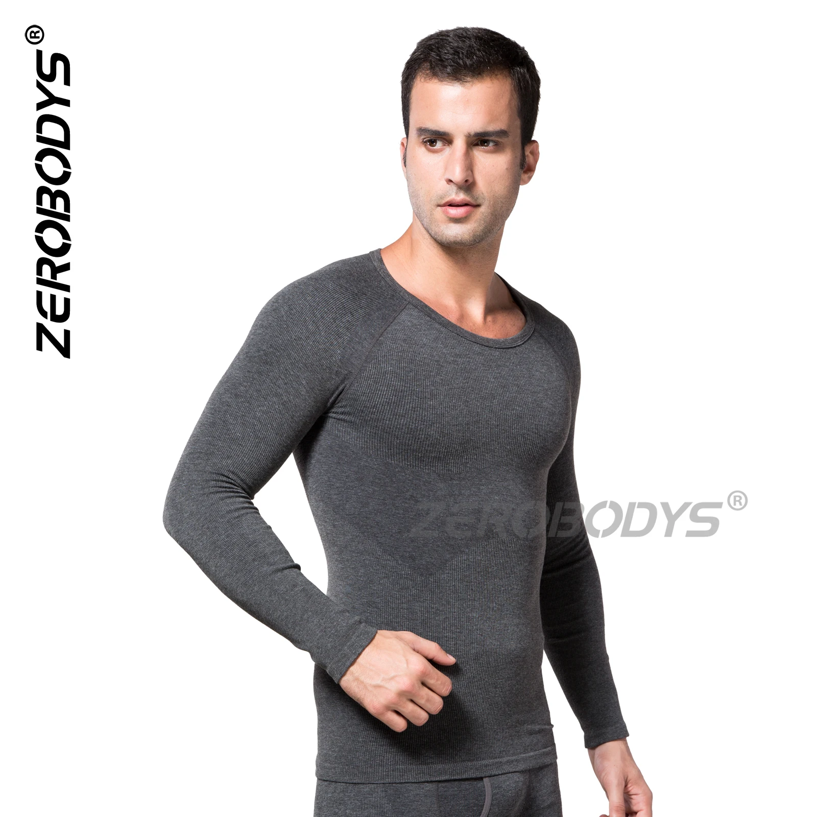 MeiSu T067 Thermal Underwear Seamless HEATMAX Compression Super Body Trainer Corsets Tight Long-Sleeves Heat Underwear for Man