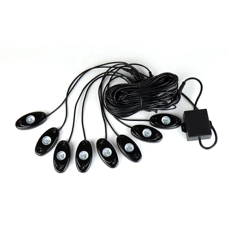 8 светодиодных RGB-подсветки разноцветные неоновые подсветки водонепроницаемый музыкальный комплект освещения с управлением через приложение для Jeep внедорожника грузовика