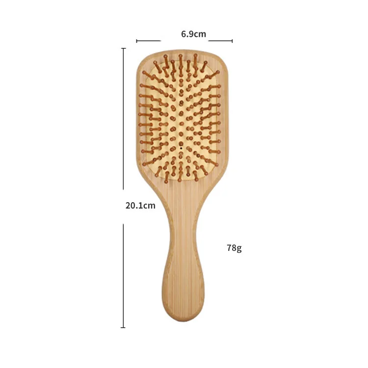 Common Bamboo Hair Comb Wide Tooth and Fine Tooth Detangling Essential Wooden Comb for Home Use