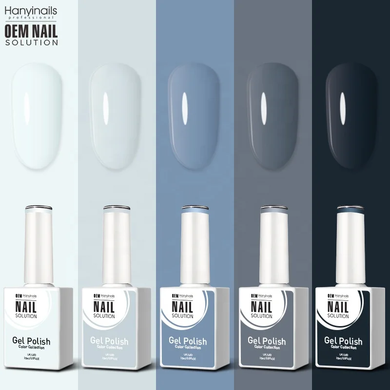 Hanyinails High Quality Maple Leaf Red Cocoa Colors Autumn Collection Soak-Off UV Gel Nail Polish Long-Lasting Poly Gel Art USA