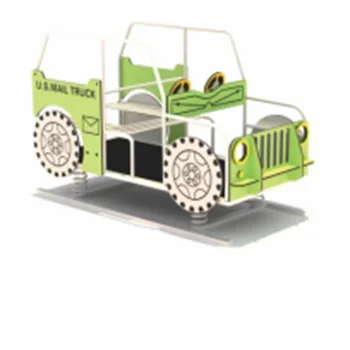 Wholesale Green Multi-Functional Cartoon Shape Rocking Car In Kindergarten Park For Children Play