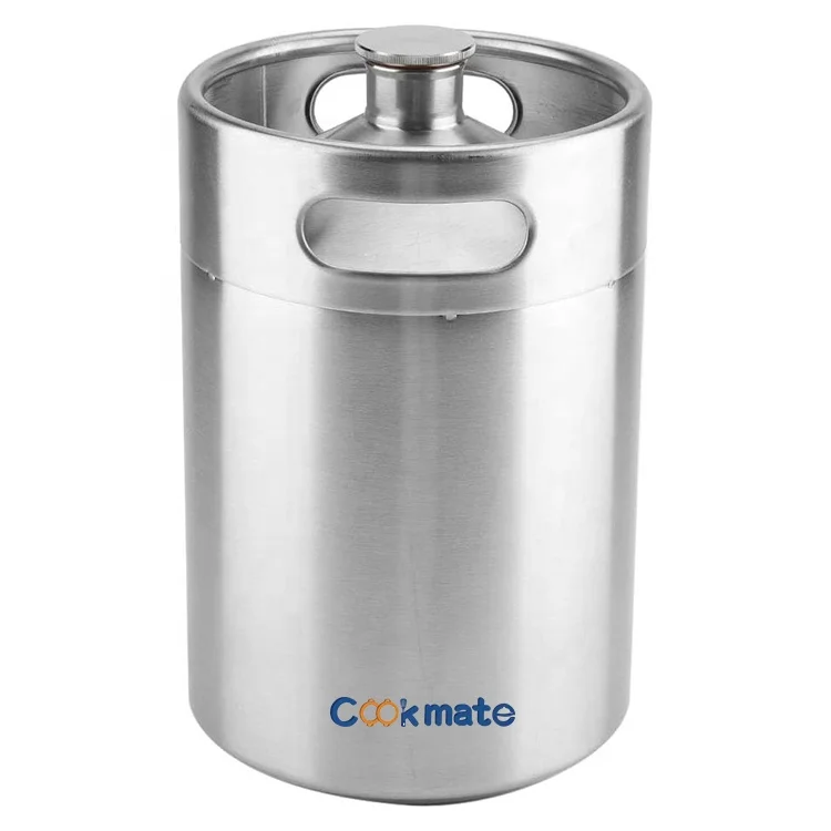 Большой бочонок для вина, пива, бутылки из нержавеющей стали объемом 5 л с крышкой на спирали