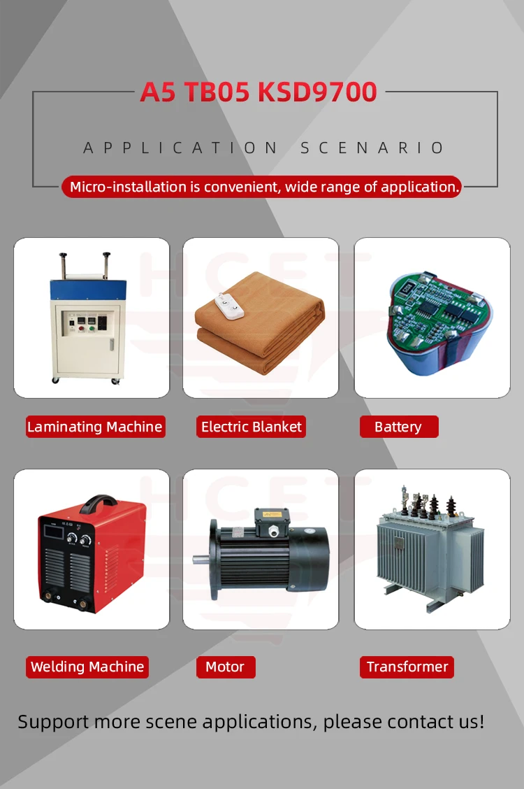 KSD9700 250V 10A thermal protector metal case thermal switch 35~180 degree temperature switch