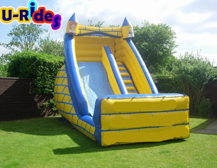 Hot sale high quality colourful inflatable bouncy castle cartoon water slide large inflatable stair slide for kids