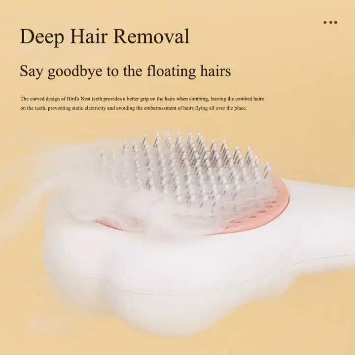 Pet Comb Massage Cute Paw Shape One Touch De-shedding Comb Remove Floating Hairs for Dog Cat Supplies pet accessories