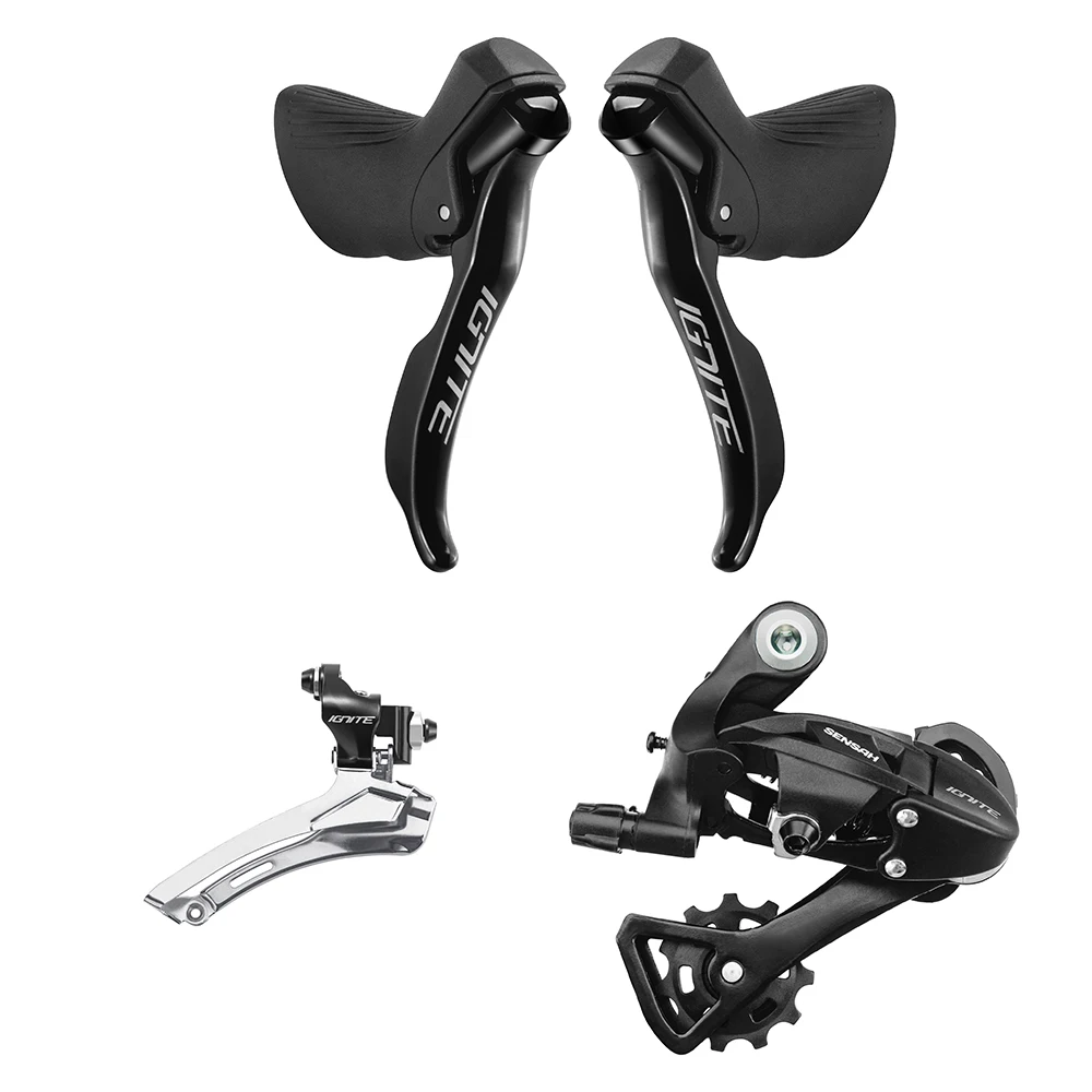 SENSAH STI Road Bike Shifters Double 2x9 Speed Lever Brake Bicycle Derailleur Groupset Compatible for Shimano