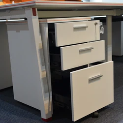 Office furniture A4 File wooden Cabinet moving storage 3 drawers cabinet Mobile Pedestal filing cabinet