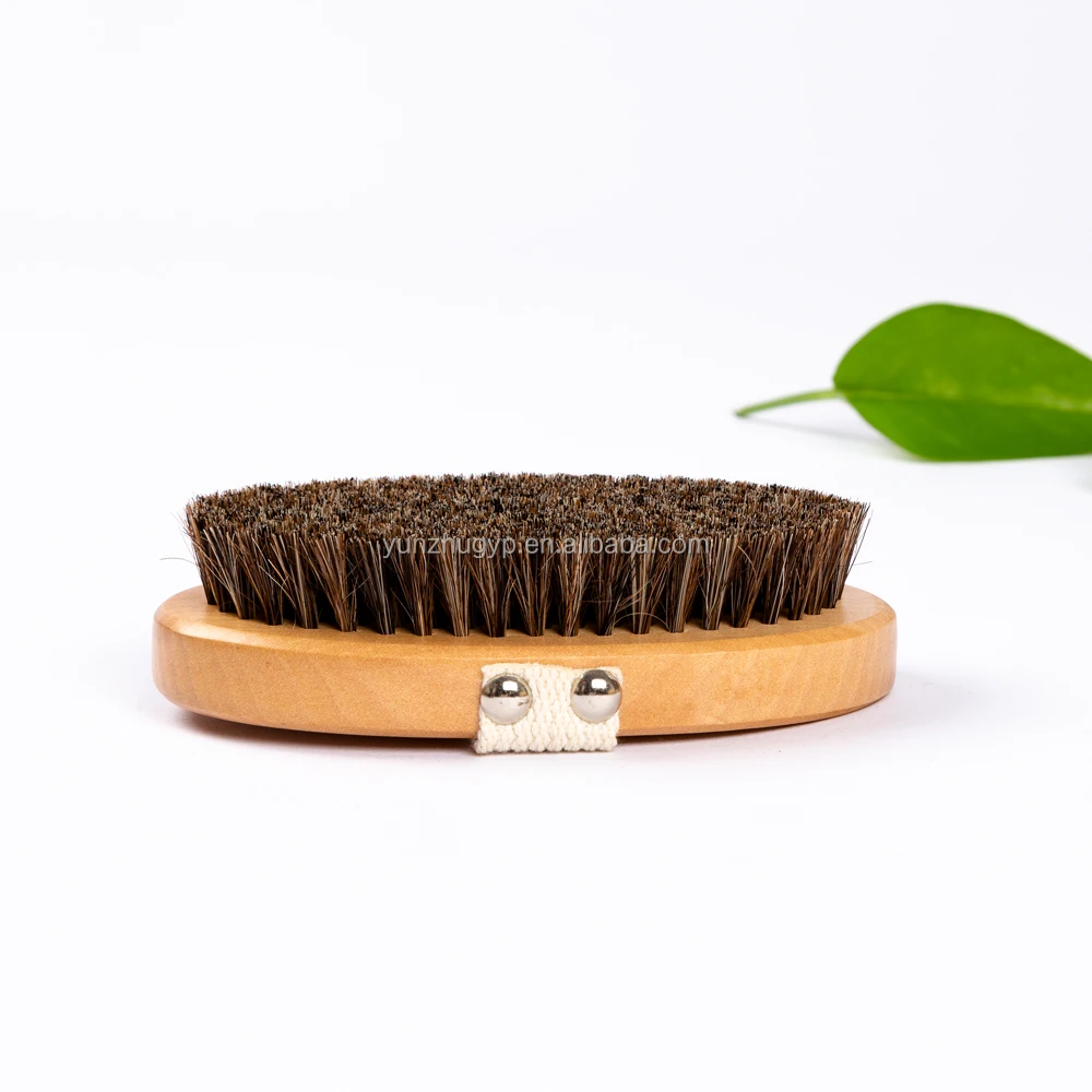 Dry Brushing Body Brush Skin Wooden Horse Hair Body Wood Massage Bath Brush