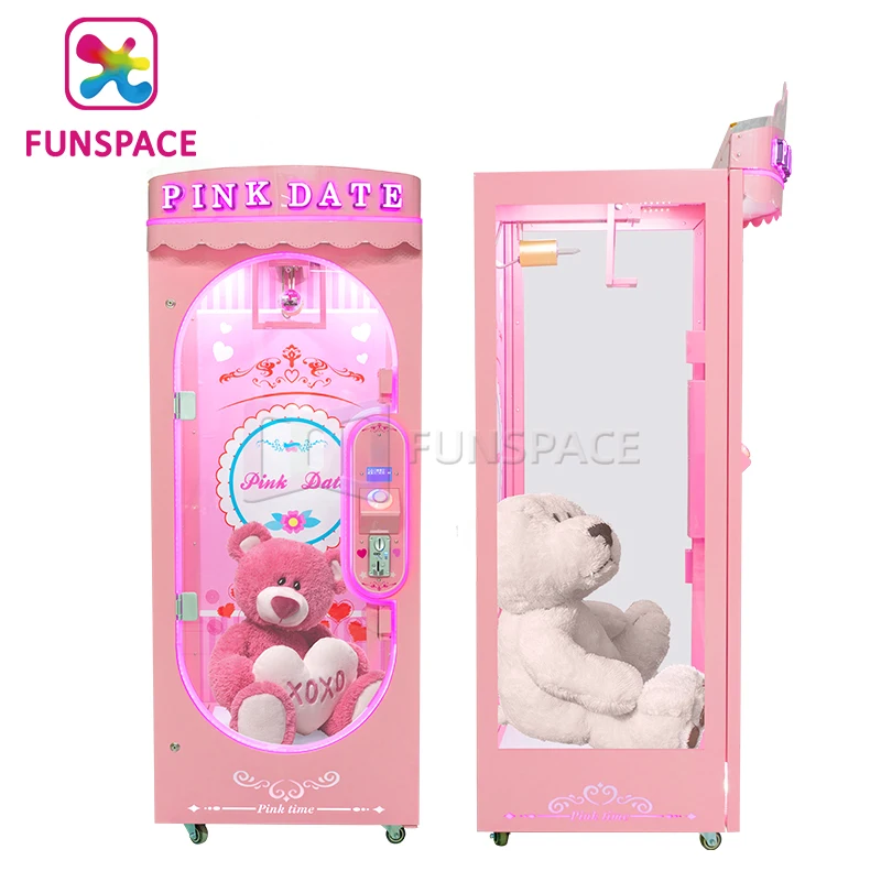 Funspace Indoor Pink Date Doll Crane Claw Scissors Vending Coin Operated Skill Arcade Game Cut Prize Machine