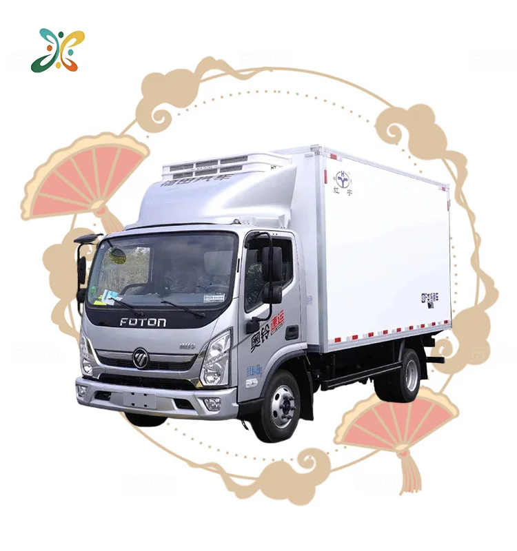 FOTON Bread Refrigerated Truck Cold Chain Seafood And Milk Transport Truck Refrigerated Fresh Food Cargo Truck With Cold Room