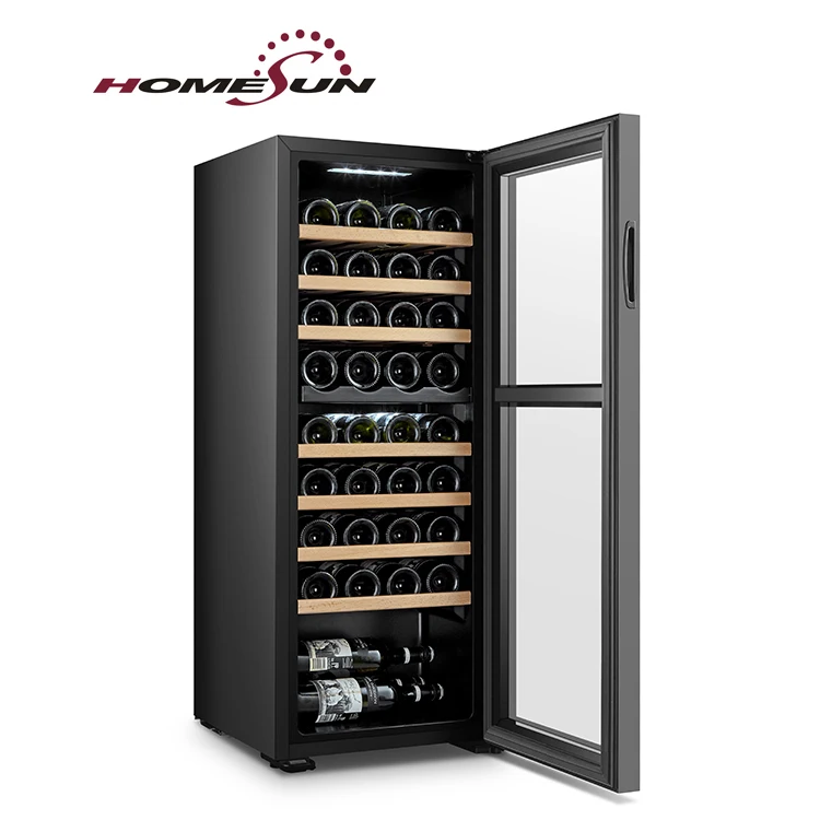 Electronic refrigerated bar wine cabinets COMPRESSOR mini metal electric glass door wooden red wine cellar