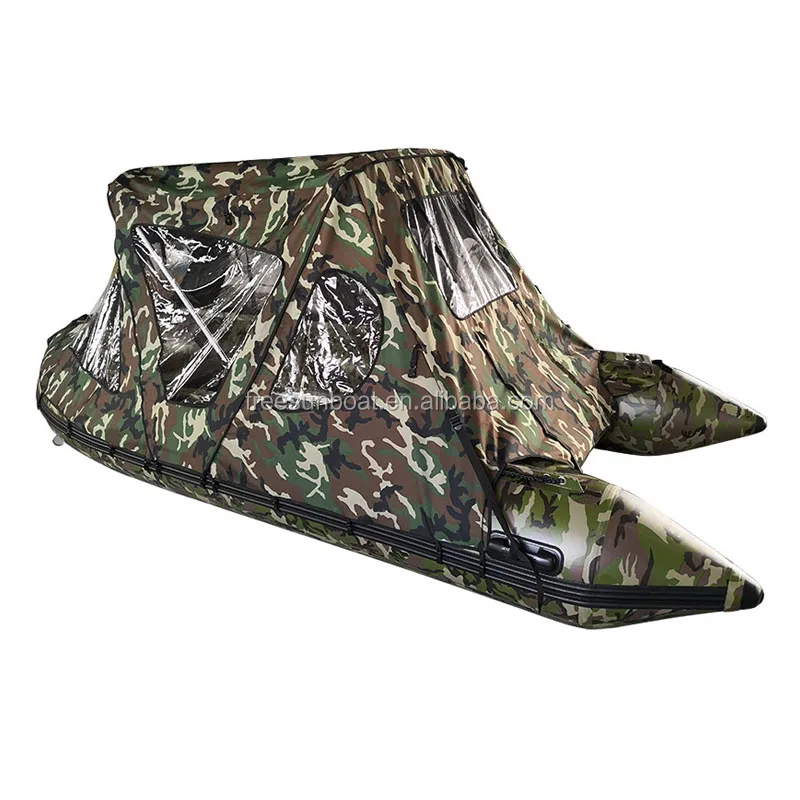 16 ft 8 People Hypalon PVC Inflatable Boat With Aluminum Floor and Outboard Engine For Rescue