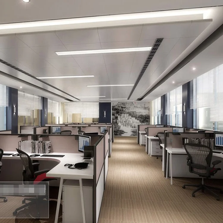 OEM factory price simple aluminum fixture 36w indoor office indoor recessed l anti glare led linear lamp