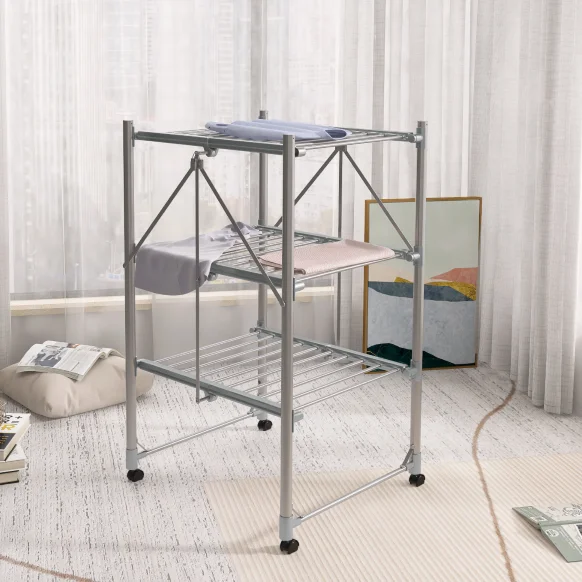 2023 new arrival Aluminum electrically Clothes Airer Dryer esay move small ECO clothes dryer for home wholesale OEM
