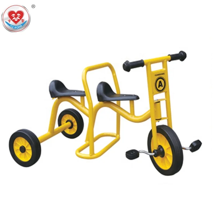 
New design yellow four wheel Tandem bicycle for kids play 