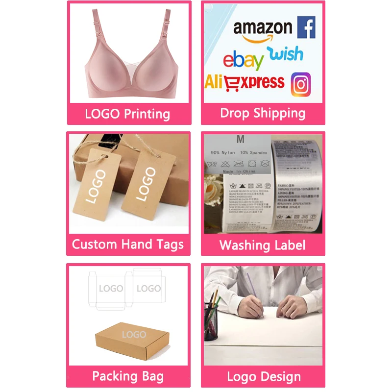 Wholesale Sexy Ladies Breastfeeding Bra Summer Jelly Strip Glued Maternity Seamless Nursing Pumping Bra for Wearable Breast Pump