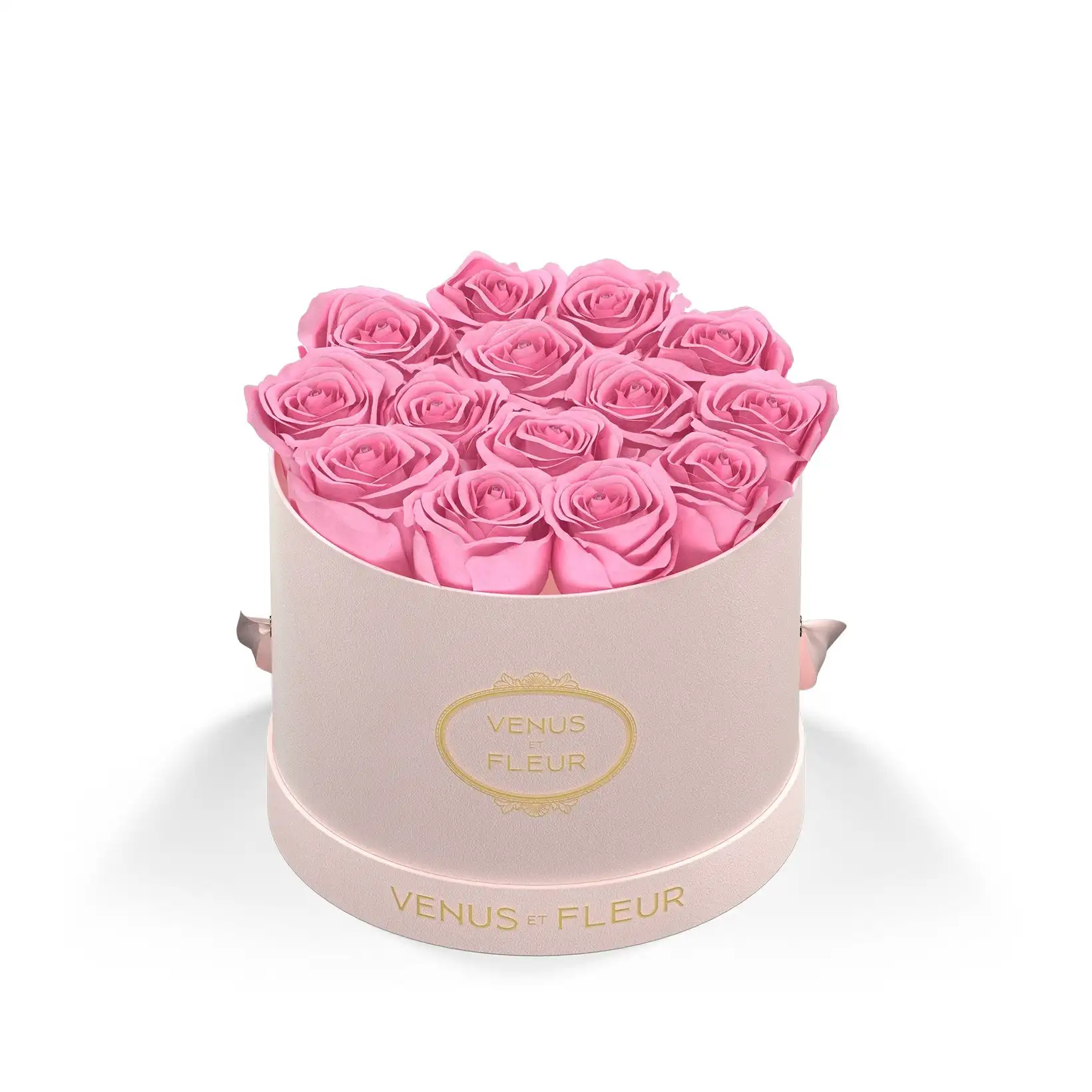 Customized logo small preserved rose gift box round cylindrical suede velvet flower box