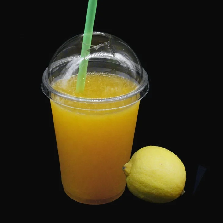 
16oz biodegradable clear plastic juice cup 