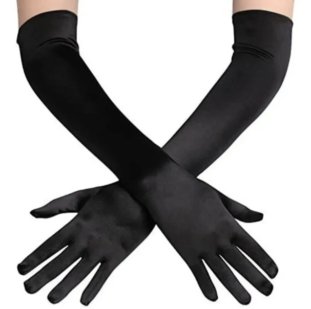 Fashion 1920s Long White Glove 53cm Cosplay Costume Accessories for Women Gloves for Single Party Bride Gloves