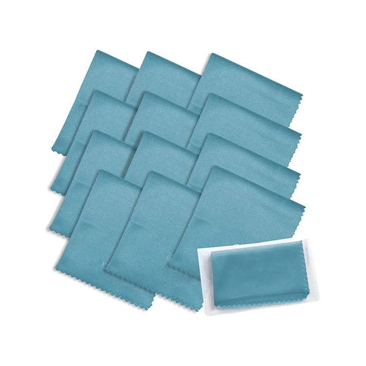 Custom Single Packing Microfiber Fabric Micro Fiber Eyeglass Lens Cleaning Cloth For Lens, Eyeglasses, Sunglasses Wiping Cloth