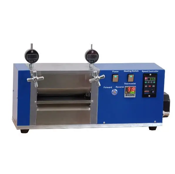 Automatic heat rolling roller pressing machine for lithium ion battery electrode