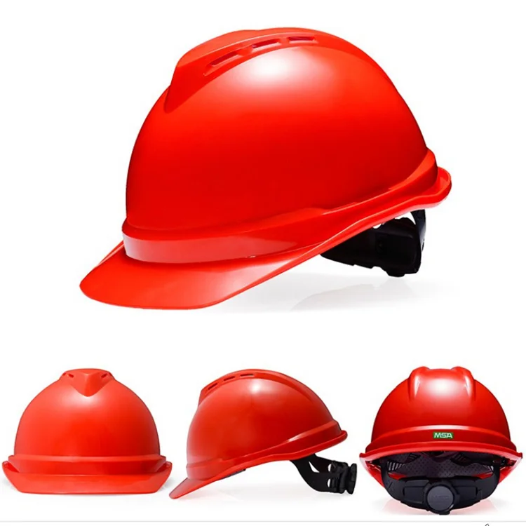 MSA V-gard 500 Engineering Hard Hat Construction Industry Work Breathable Safety Helmet