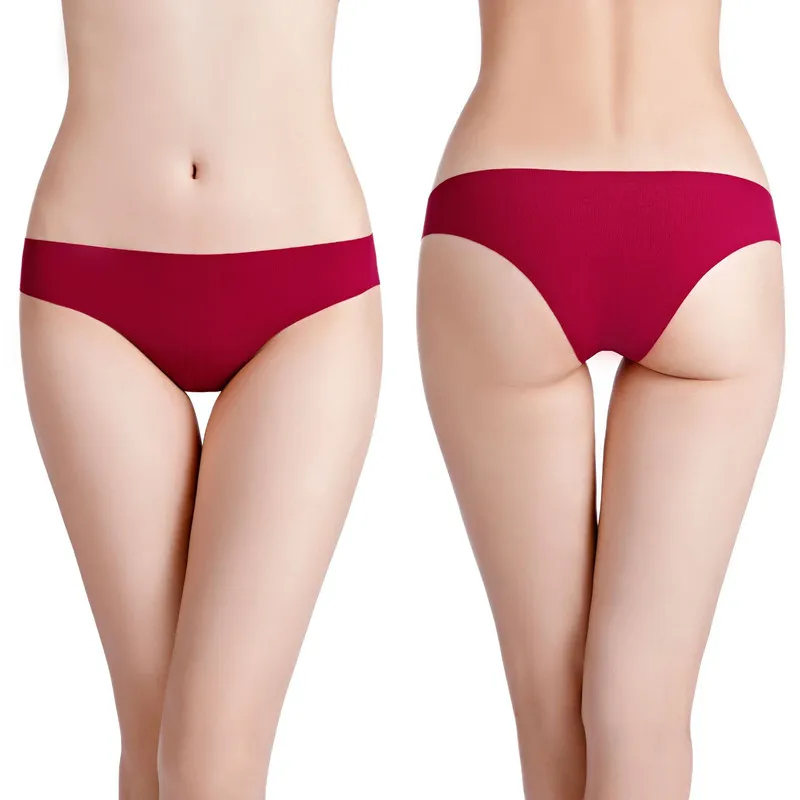 Hemp Pretty Girls Double Layered Ice Silk Underwear Lingeries Lace Plus Leackproof Sports Completely Laser Cut Seamless Panties