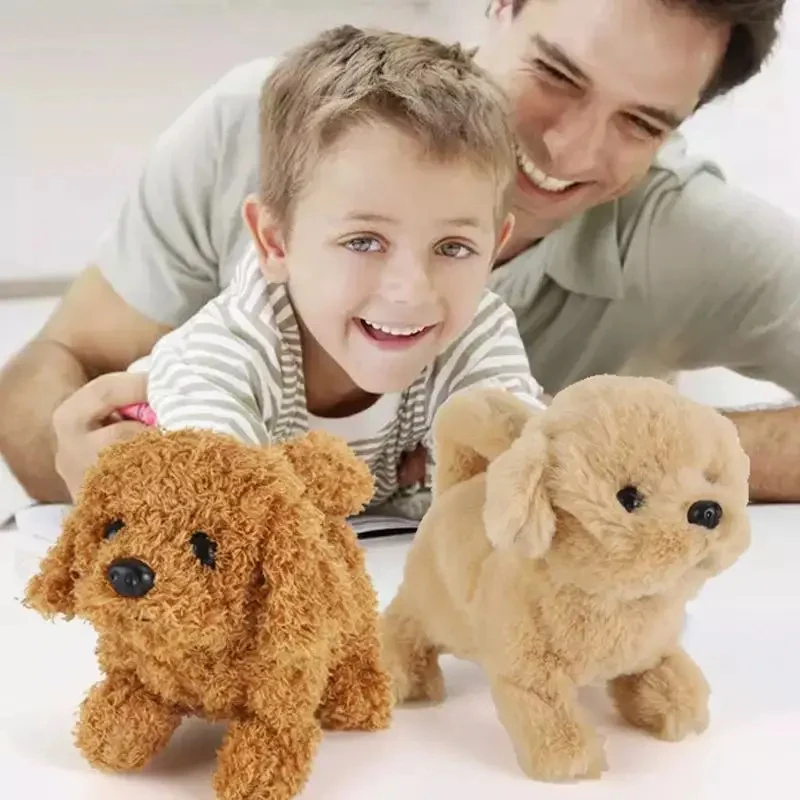 Cute Toy Dogs That Walks and Barks Tail Wagging Plush Interactive Electronic Pets Puppy Montessori Toys for Kids