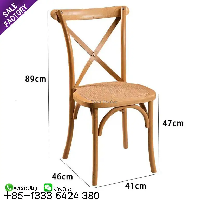 Wholesale Luxury Modern Stackable Gold Metal Solid Vineyard Crossback Chair Wedding Dining Event For Rental