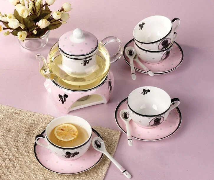 CTS-006 600 мл термостойкие керамика костяного фарфора горшок с фильтром Gongfu Чайный сервиз черный чай цветочный теплой