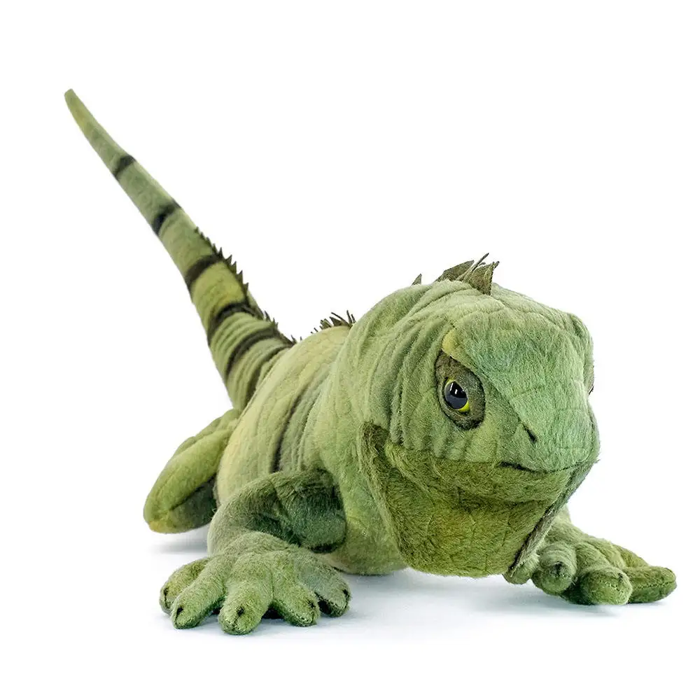 Greenmart Factory Custom Made Realistic Soft Cute Green Lizard Plush Toy Chameleon Simulation Animated Lifelike Stuffed Animal