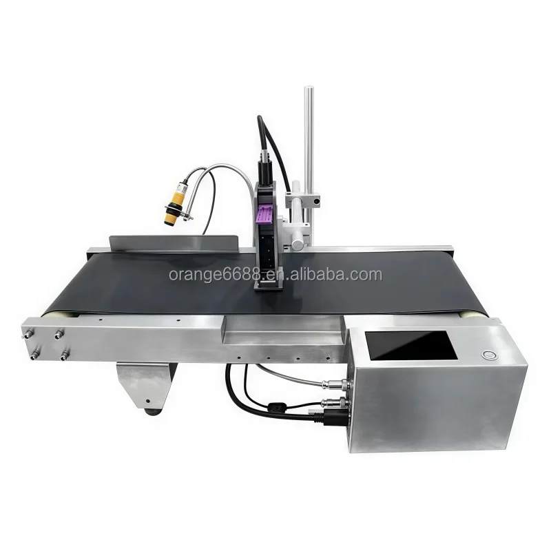 12.7mm 25.4mm Conveyor Printer Integrated Machine Smart Touch Screen Logo Date Paper Carton Bottle Online Inkjet Printer