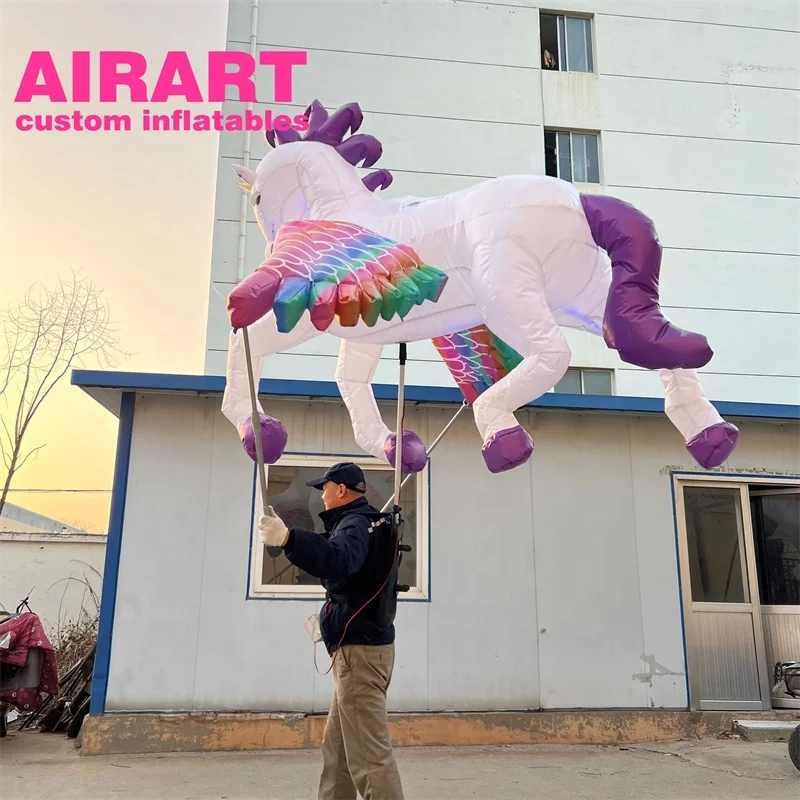 Игрушка-Летающий Единорог ходящий надувной костюм животного дракон